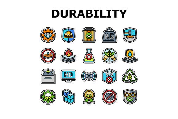 Download Strength Durability Product Icons Set Ve - Durability Collection