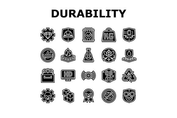 Download Strength Durability Product Icons Set Ve - Durability Collection