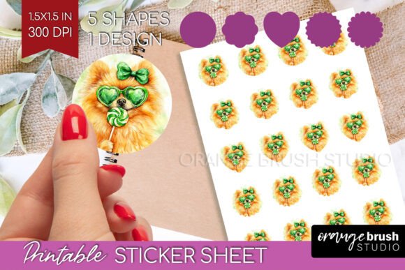 Download Pomeranian St. Patricks Day Dog Sticker - Dog sticker Collection