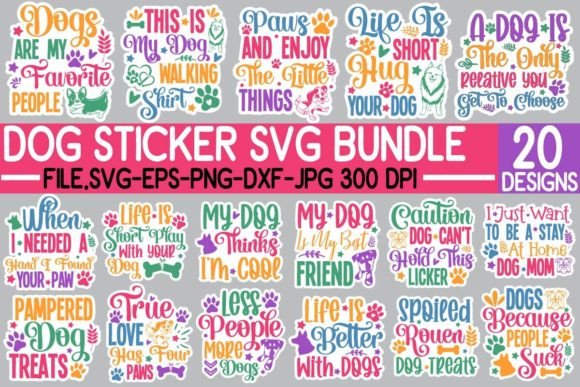 Download Dog Sticker SVG Bundle, Dog SVG Bundle - Dog sticker Collection