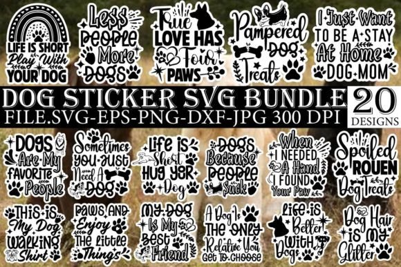 Download Dog SVG Bundle, Dog Sticker SVG Bundle - Dog sticker Collection