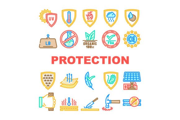 Download Protection Durability Product Icons Set - Durability Collection