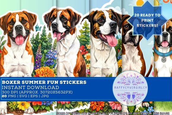 Download Boxer Summer Fun Stickers (20) - Premium Resources