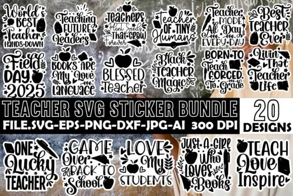 Download Teacher SVG Sticker Bundle - Premium Resources