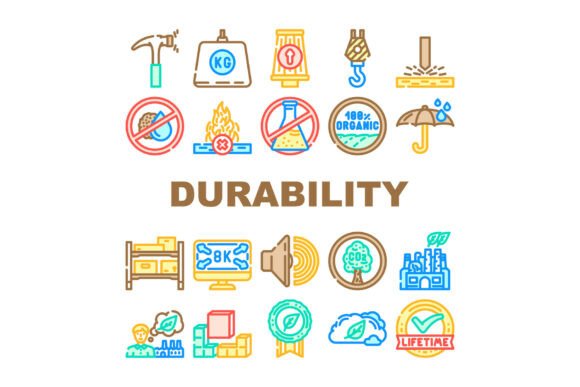 Download Strength Durability Product Icons Set Ve - Durability Collection