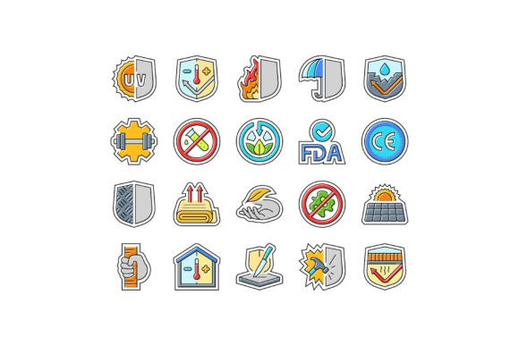 Download Protection Durability Product Icons Set - Durability Collection