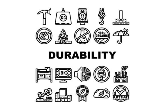 Download Strength Durability Product Icons Set Ve - Durability Collection