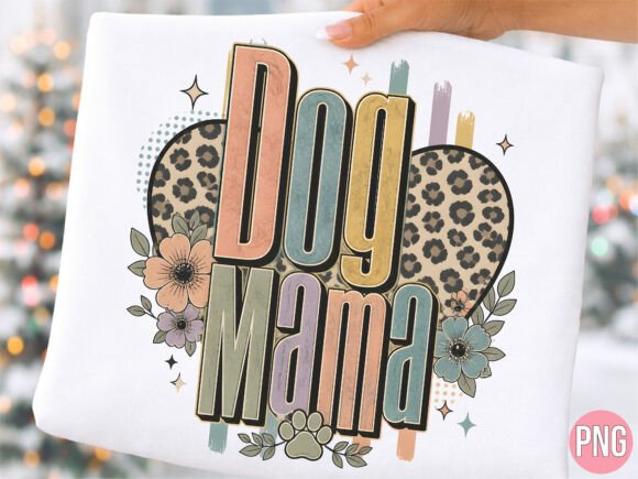 Download Retro Leopard Dog Mama PNG T-Shirt - Dog mama png Collection
